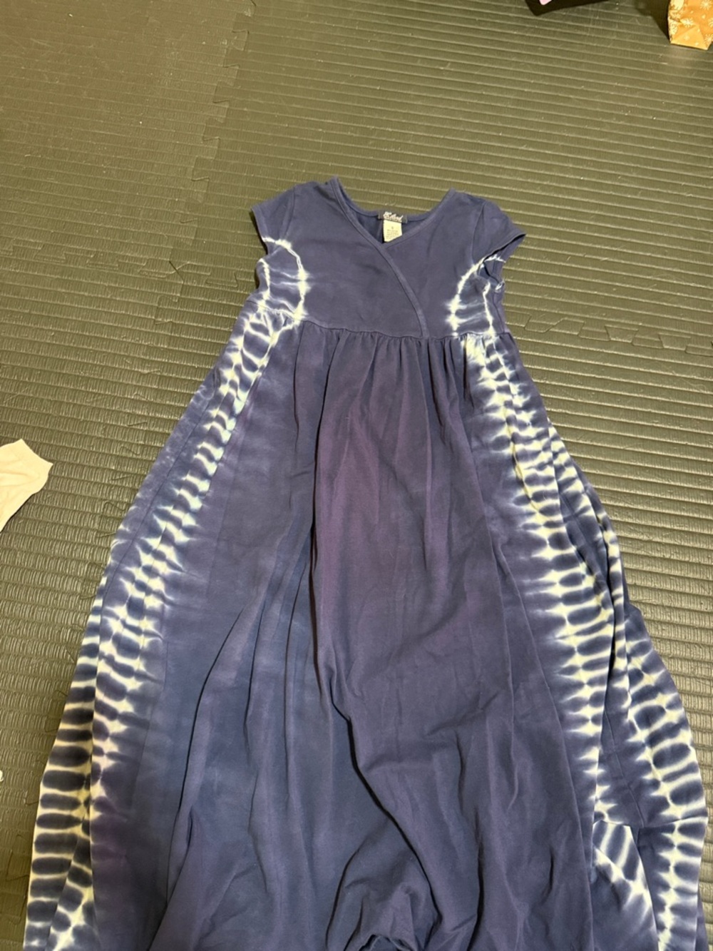 Girls Navy Tie-Dye Maxi Dress